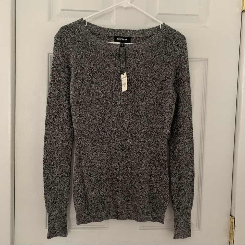 Brand New With Tags! Express Grey Fitted Sweater